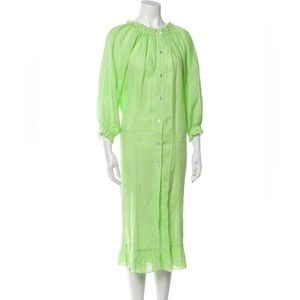Sleeper Lime Linen Loungewear Dress | One Size